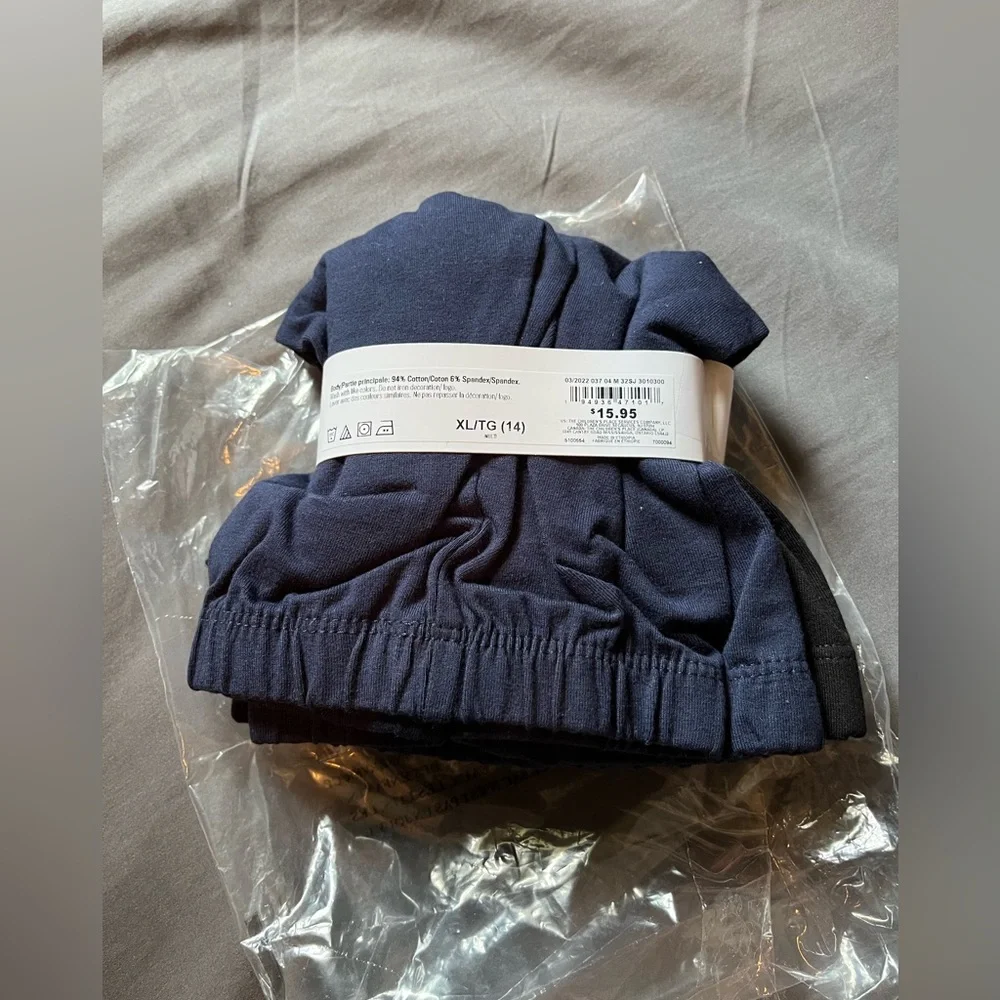 Girls XL Cartwheel shorts 2 pack navy blue/black